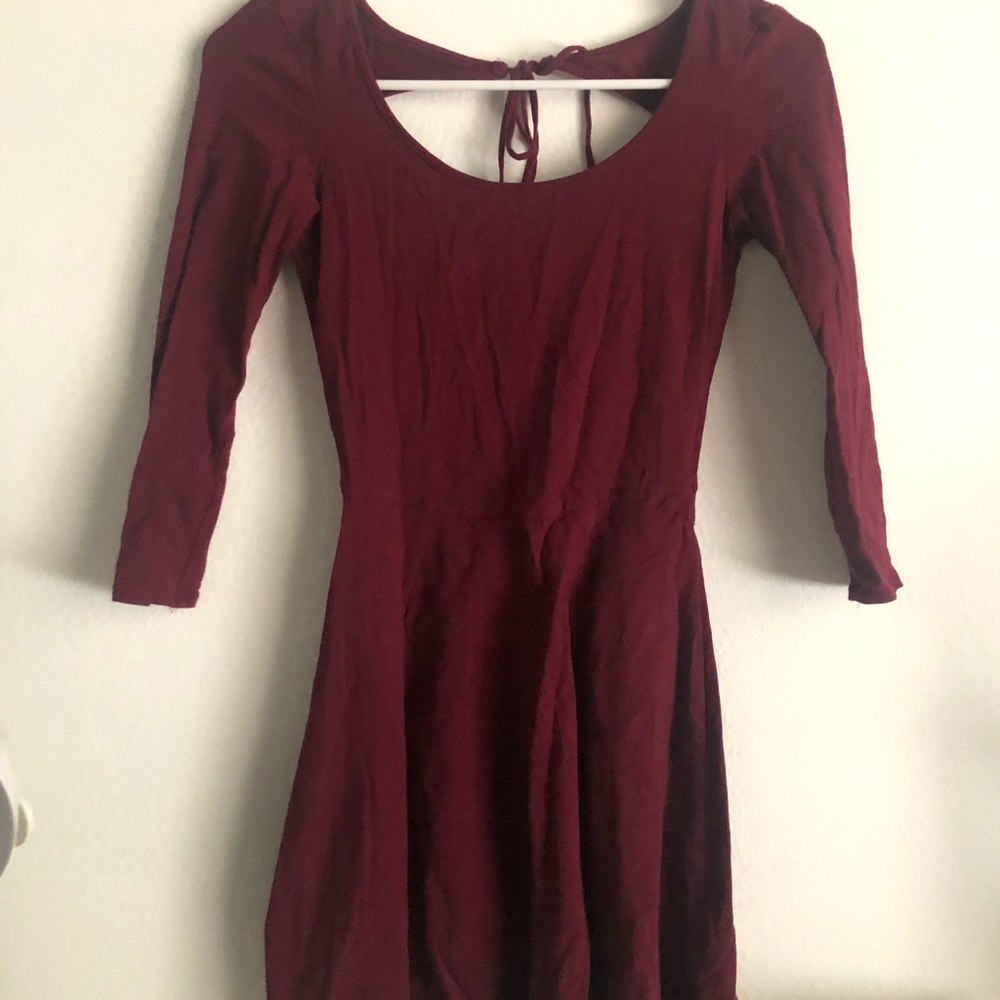 American Eagle Maroon Skater Dress!!
